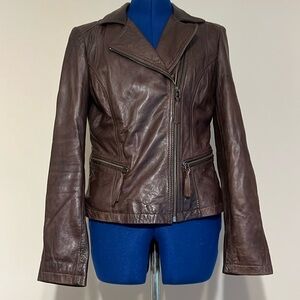 Marc New York Andrew Marc Dark Brown Genuine Leather Jacket